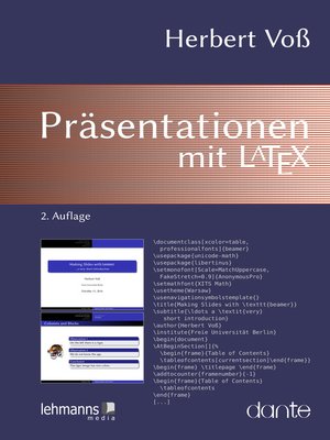 cover image of Präsentationen mit LaTeX